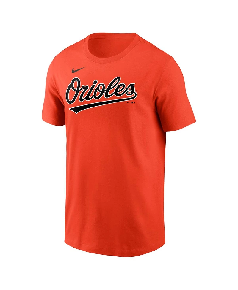 Nike Men's Gunnar Henderson Orange Baltimore Orioles Name Number T-Shirt