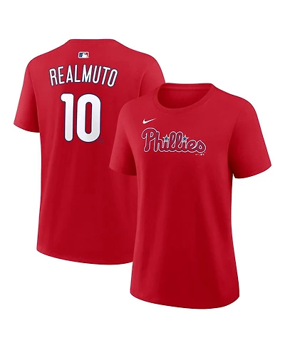 Nike Women's J.t. Realmuto Red Philadelphia Phillies Name Number T-Shirt