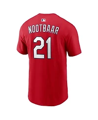 Nike Men's Lars Nootbaar Red St. Louis Cardinals Home Name Number T-Shirt