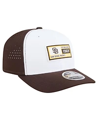 New Era Men's White/Brown San Diego Padres Established Patch 9SEVENTY Adjustable Hat