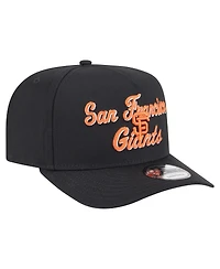 New Era Men's Black San Francisco Giants Chainstitch 9FIFTY A-Frame Snapback Hat