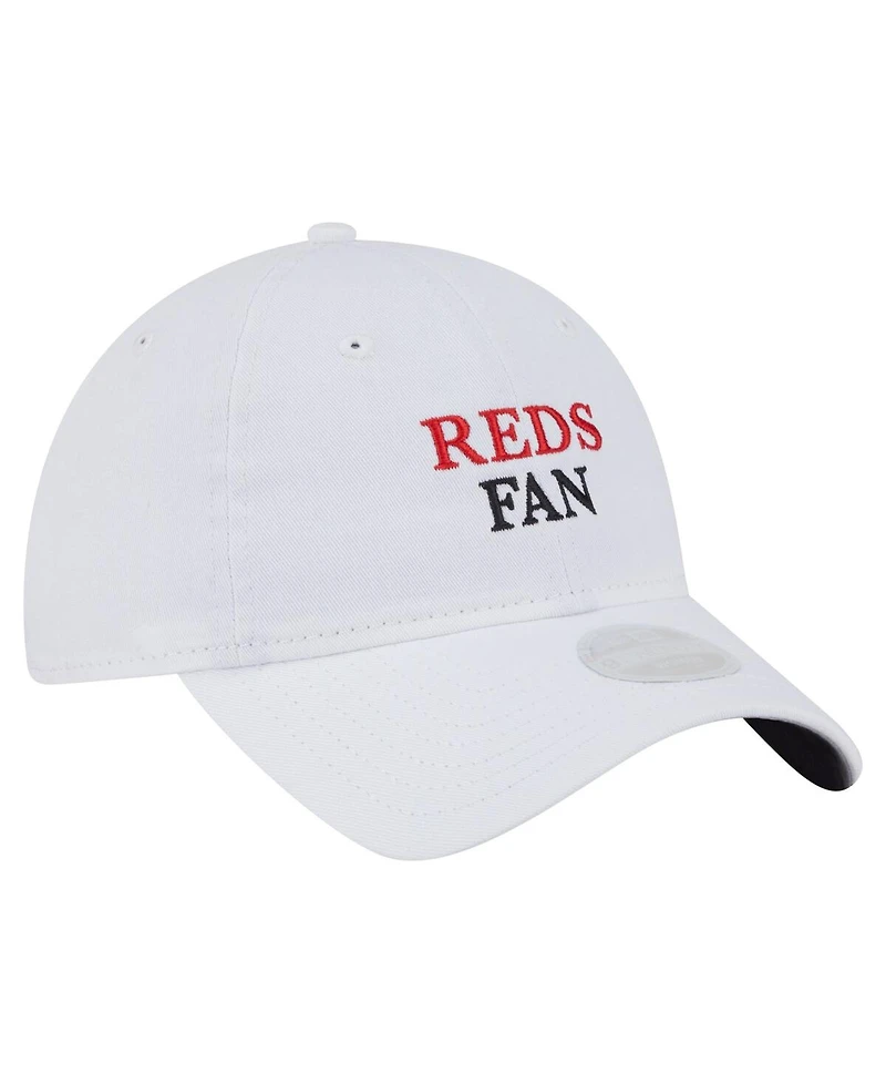 New Era Women's White Cincinnati Reds Team Fan 9TWENTY Adjustable Hat