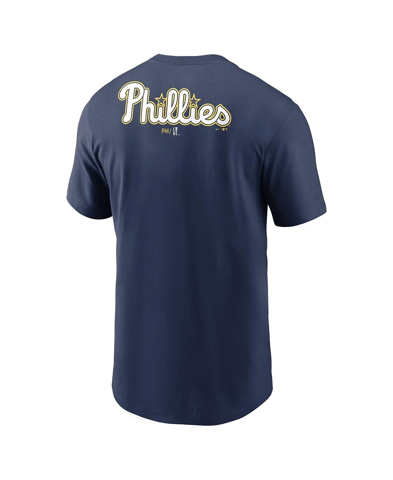 Nike Men's Navy Philadelphia Phillies City Connect 2-Hit T-Shirt