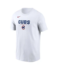 Nike Men's White Chicago Cubs Bold Team Name T-Shirt