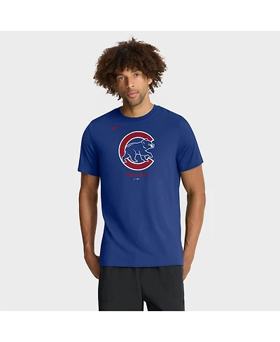Nike Men's Royal Chicago Cubs Tri-Blend Logo T-Shirt