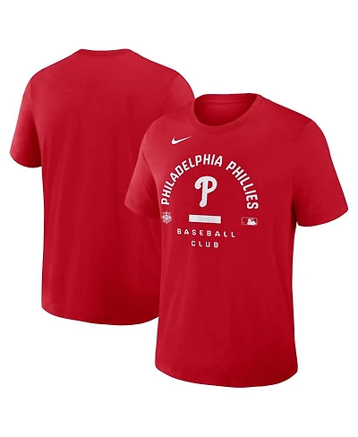 Nike Men's Red Philadelphia Phillies Authentic Collection Early Work Tri-Blend Dri-fit T-Shirt