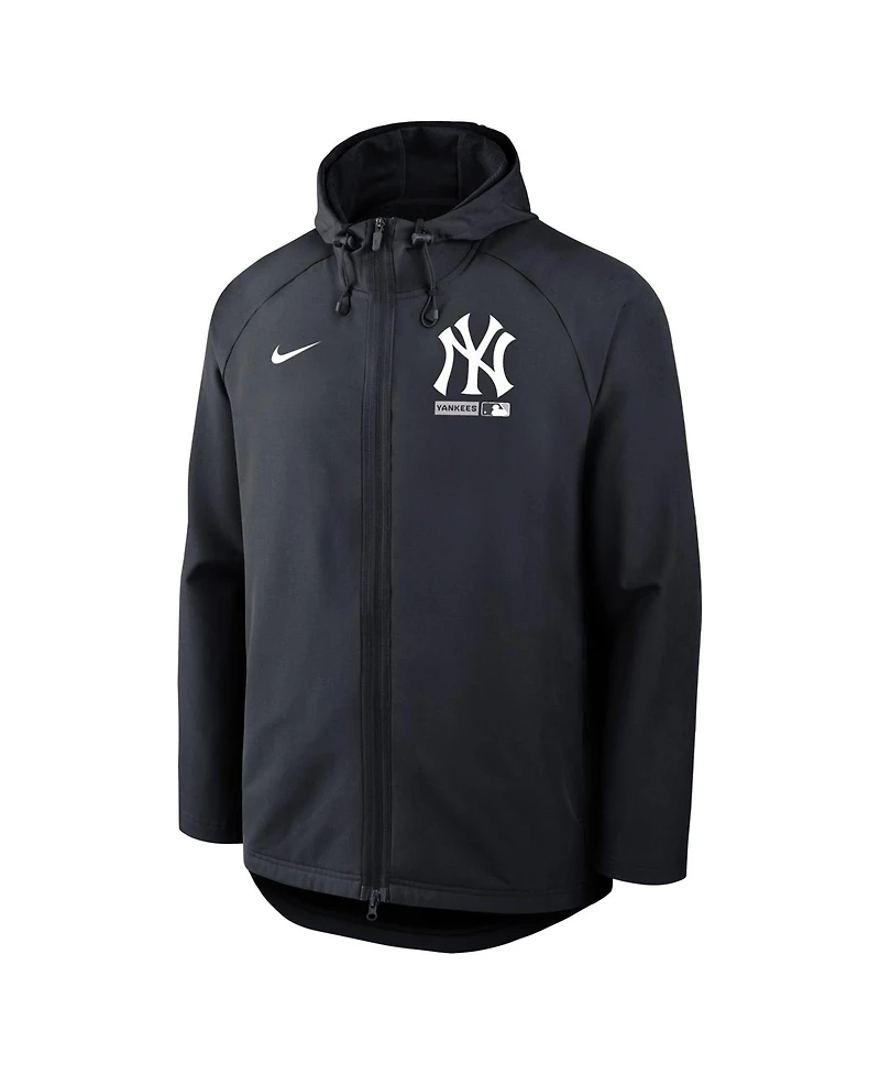Nike Men's Navy New York Yankees Authentic Collection Raglan Therma-fit Full-Zip Hooded Jacket