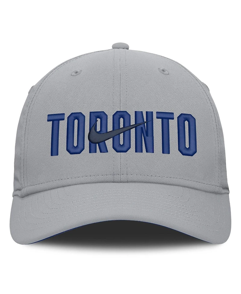 Nike Men's Gray Toronto Blue Jays Primetime Rise Dri-fit Flex Hat