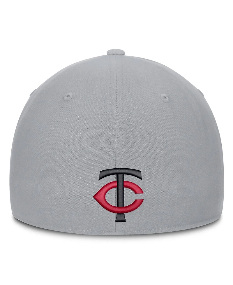 Nike Men's Gray Minnesota Twins Primetime Dri-fit Rise Bozz Flex Hat