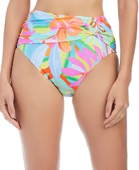 Bleu by Rod Beattie Women's Bellissimo High-Waist Draped Swim Bottoms