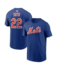 Nike Men's Juan Soto Royal New York Mets Name Number T-Shirt