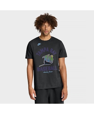 Nike Men's Black Tampa Bay Rays Cooperstown Collection T-Shirt