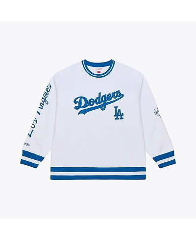 Mitchell & Ness Men's White Los Angeles Dodgers Arctic Fleece Sweatshirt