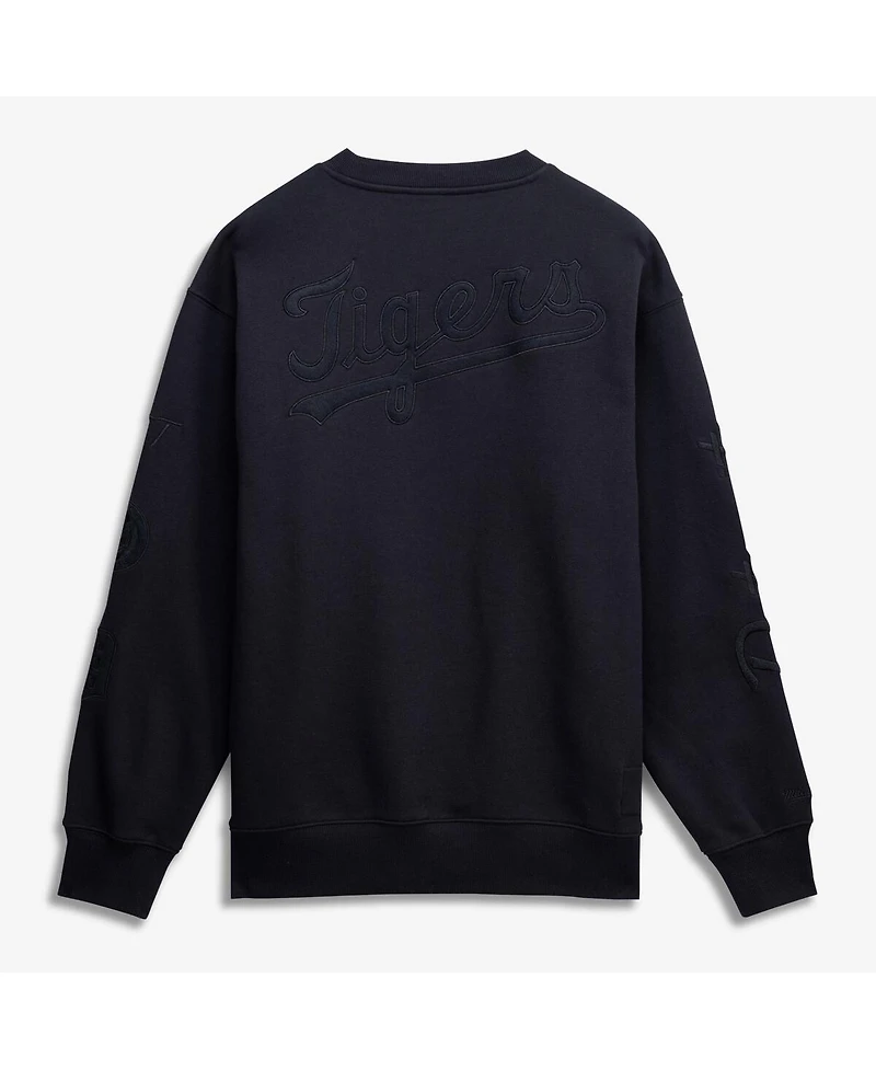 Mitchell & Ness Men's Black Detroit Tigers Phantom Fleece Crewneck Sweatshirt