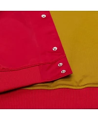 Mitchell & Ness Men's Scarlet San Francisco 49ers Head Coach Lightweight Full-Snap Satin Jacket