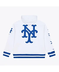Mitchell & Ness Men's White New York Mets Cooperstown Collection Fleece Hoodie