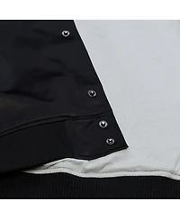 Mitchell & Ness Men's Black Las Vegas Raiders Head Coach Lightweight Full-Snap Satin Jacket