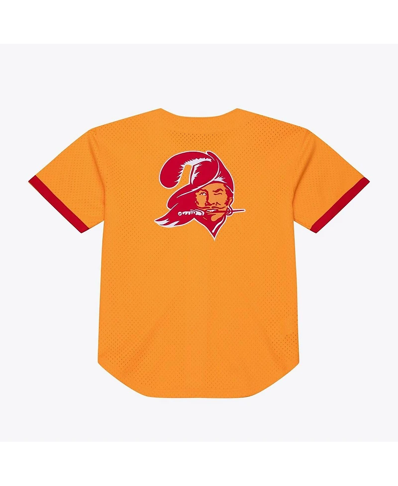 Mitchell & Ness Men's Orange Tampa Bay Buccaneers Head Coach Mesh Full-Button Fashion Jersey