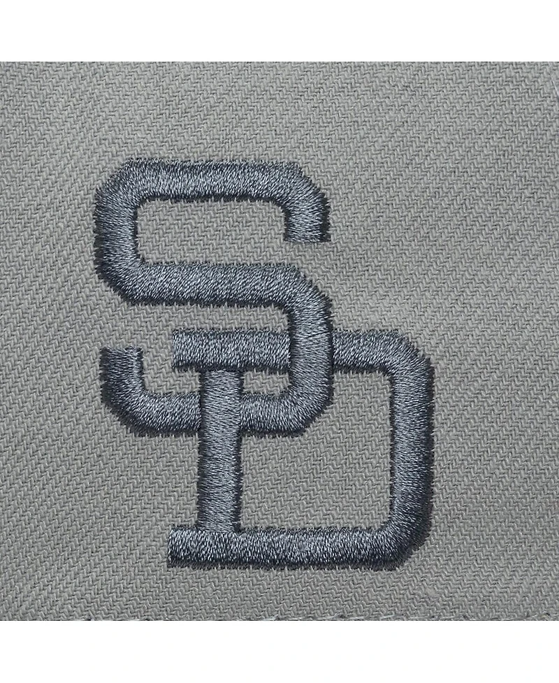 Mitchell & Ness Men's Gray San Diego Padres Cooperstown Thunderstorm Head Coach Pro-Crown Adjustable Hat