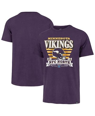 '47 Brand Men's Purple Minnesota Vikings Stripe Splash Franklin T-Shirt