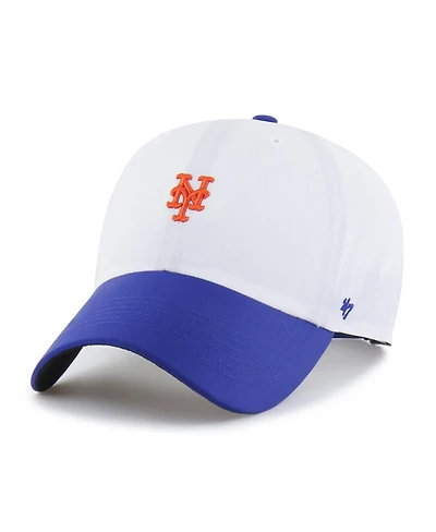 '47 Brand Men's White/Royal New York Mets Vista Mini Clean Up Brrr Adjustable Hat