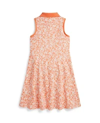 Polo Ralph Lauren Girls' 7-16 Pineapple Faux-Wrap Mesh Dress