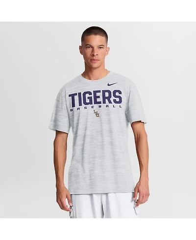 Nike Men's White Lsu Tigers Dugout Velocity Dri-fit T-Shirt