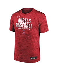 Nike Men's Red Los Angeles Angels Authentic Collection Velocity Dri-fit T-Shirt