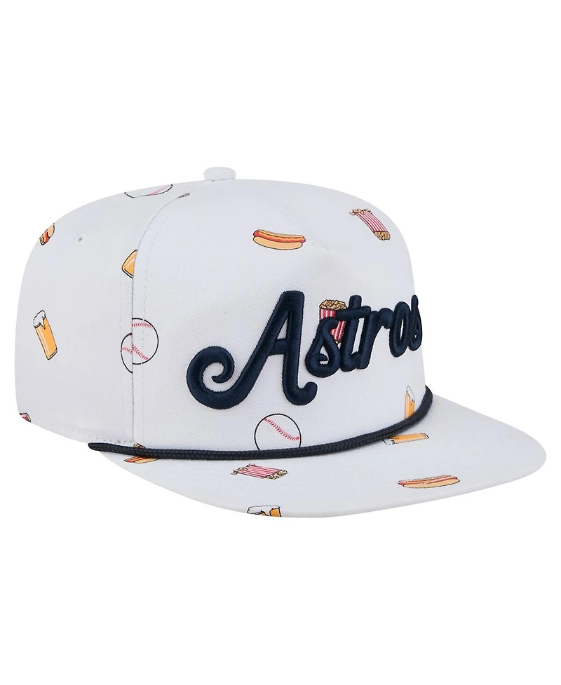 New Era Men's White Houston Astros Team Cheer Rope 19TWENTY Adjustable Hat