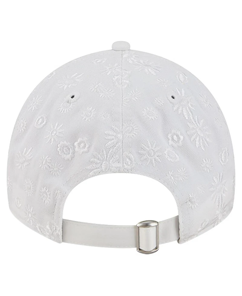 New Era Women's White Chicago Cubs Floral Mesh 9TWENTY Adjustable Hat