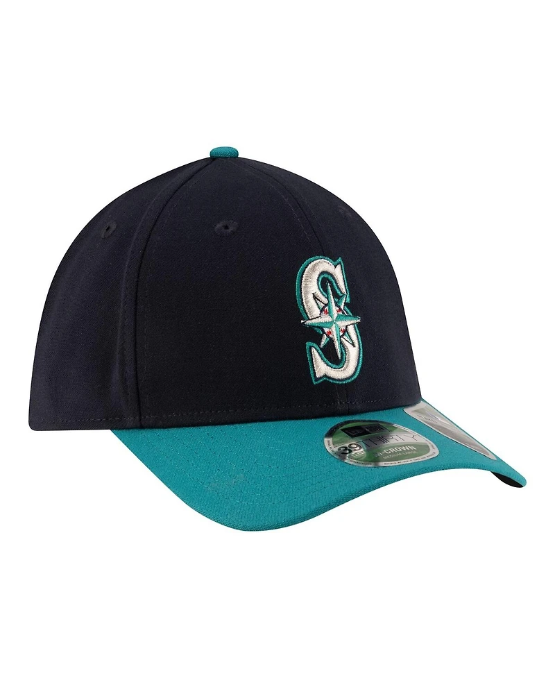 New Era Men's Navy Seattle Mariners Alternate Player Replica 39THIRTY M-Crown Flex Hat