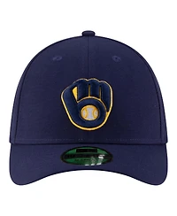 New Era Men's Navy Milwaukee Brewers Player Replica 39THIRTY M-Crown Flex Hat