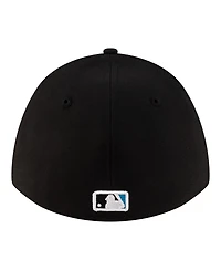 New Era Men's Black Miami Marlins Player Replica 39THIRTY M-Crown Flex Hat
