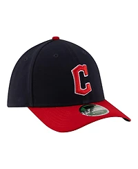 New Era Men's Navy Cleveland Guardians Player Replica 39THIRTY M-Crown Flex Hat