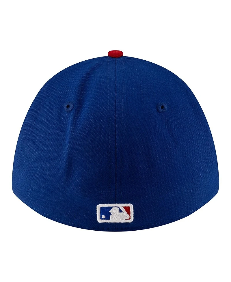 New Era Men's Royal Chicago Cubs Player Replica 39THIRTY M-Crown Flex Hat