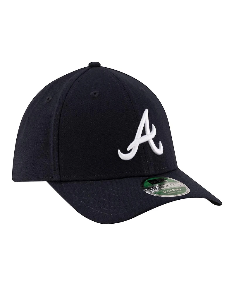 New Era Men's Navy Atlanta Braves Player Replica 39THIRTY M-Crown Flex Hat