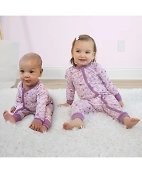 The Peanutshell Baby Girls Blissful Florals Cotton Footless Pajamas for Girls, 2 Pack