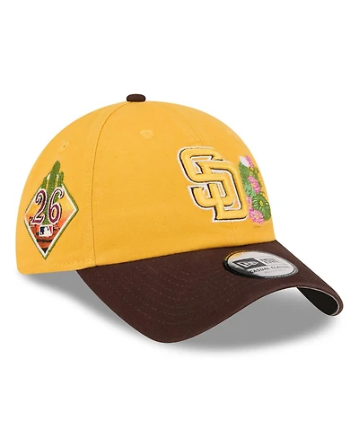 New Era Men's Gold/Brown San Diego Padres 2026 Spring Training Casual Classic Adjustable Hat