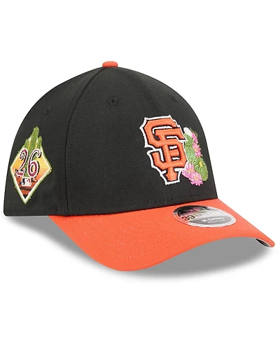New Era Men's Black/Orange San Francisco Giants 2026 Spring Training M-Crown 39THIRTY Flex Hat