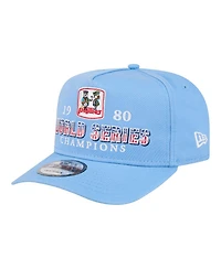 New Era Men's Light Blue Philadelphia Phillies 1980 World Series Champions Throwback 9FIFTY A-Frame Snapback Hat