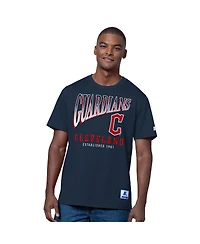 Starter Men's 2-Pack Navy/Heather Gray Cleveland Guardians T-Shirt Set