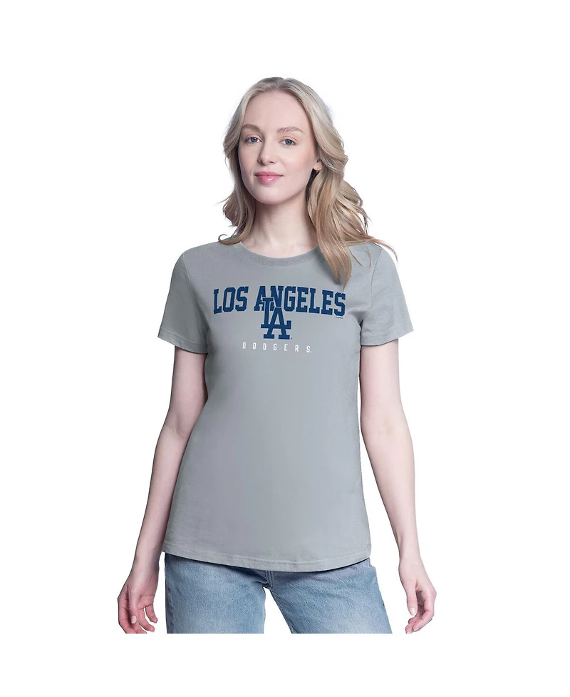 G-iii 4Her by Carl Banks Women's Royal/Heather Gray Los Angeles Dodgers Two T-Shirt Combo Pack