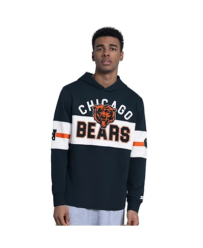 Starter Men's Navy Chicago Bears Fullback Jersey Hoodie