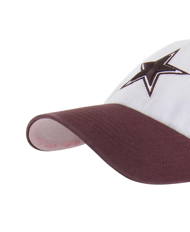 '47 Brand Men's and Women's Stone/Burgundy Dallas Cowboys Love Letter Clean Up Adjustable Hat
