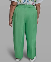 Karl Lagerfeld Paris Plus Mid-Rise Pull-On Pants