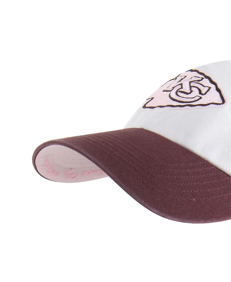 '47 Brand Men's and Women's Stone/Burgundy Kansas City Chiefs Love Letter Clean Up Adjustable Hat