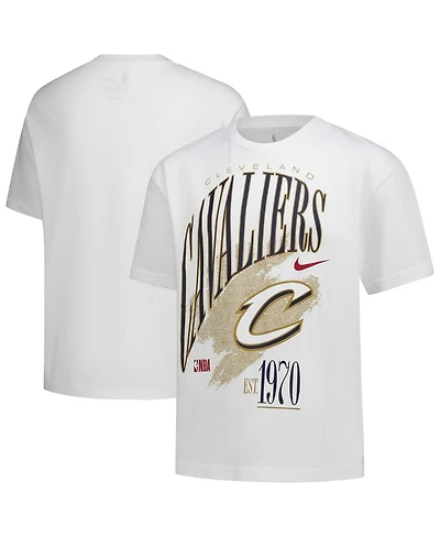 Nike Big Boys and Girls White Cleveland Cavaliers Hardwood Classics Champs Max90 T-Shirt