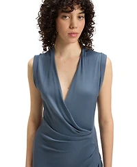 Boss by Hugo Women's Gathered Detail Wrap-Front Dress