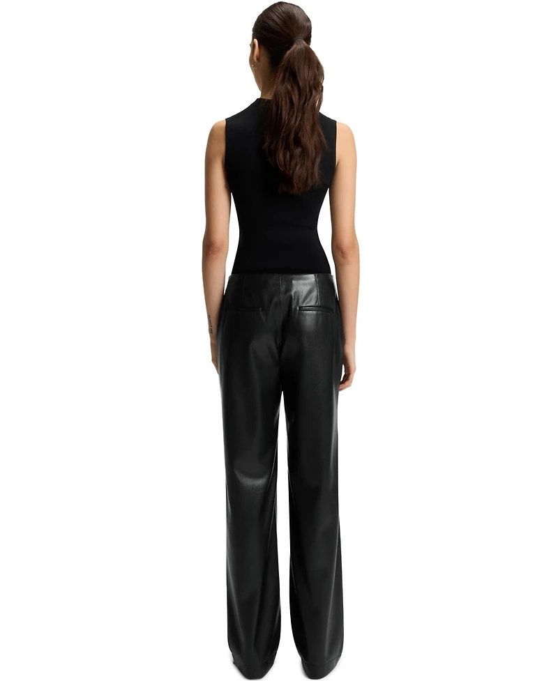 Boss by Hugo Women's Faux Leather Straight-Leg Pants
