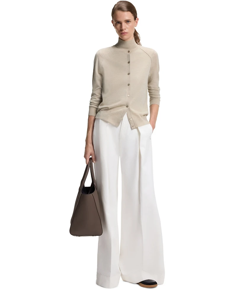 Boss by Hugo Women's Extra-Fine Merino Wool Button-Up Cardigan Sweater